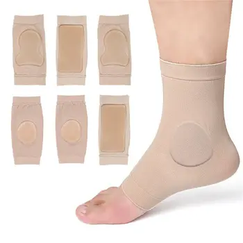 Силиконовые носки Гелевые подушечки для пяток Подушка для пятки Невидимая поддержка лодыжек Подошвы Гелевая подкладка для стельки Защитный носок для пятки Для бега