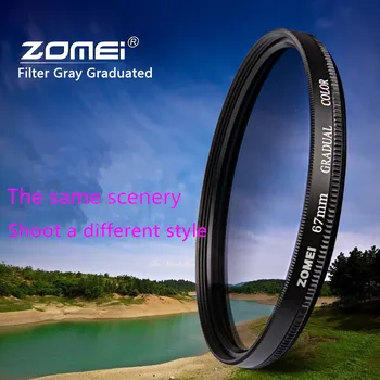 55 мм Оригинальный оптический GND-фильтр Zomei Pro, серый градуированный GC-фильтр нейтральной плотности для объектива камеры Canon Nikon Tamron Sigma