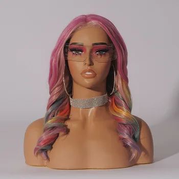 Реалистичная женская голова куклы-манекена с плечевым дисплеем, бюст манекена-манекена для демонстрации париков, шляп, косметических аксессуаров