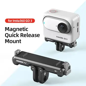 Магнитное основание адаптера для крепления экшн-камеры Insta 360 GO3, быстроразъемный разъем для подключения, совместимый с отверстием для винта 1/4, прямая поставка