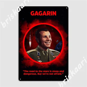 Металлическая табличка Юрия Гагарина, паб, кинотеатр, Персонализированные таблички, Жестяная вывеска, плакат