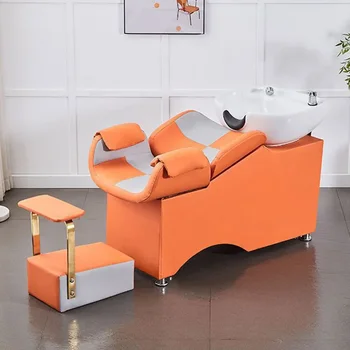 Роскошное шампуневое кресло для парикмахерской Comfort Портативная Насадка для душа Кресло для мытья волос Водолечение Lavacabezas Салонное оборудование MQ50XF