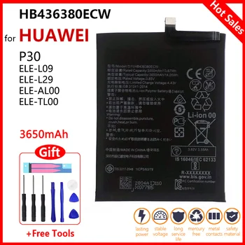 Оригинальный Аккумулятор Телефона HB436380ECW Для Huawei P30 ELE-L09 ELE-L29 ELE-AL00 ELE-TL00 3650mAh Сменные Батареи Bateria