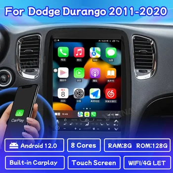 Головное устройство Android 12 для Dodge Durango 2011-2020, автомобильная стереосистема, мультимедийный плеер с 13,6-дюймовым экраном Tesla, GPS-навигация Carplay