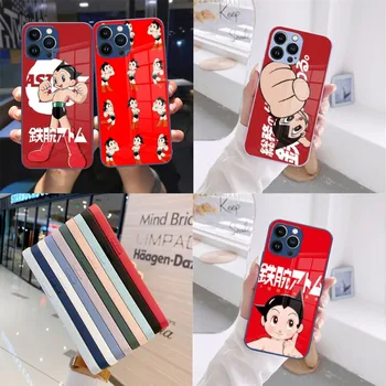 Японский Чехол Для Телефона Astro Boy AstroBoy Темно-Синее Стекло Для iPhone 13 14 12 11 Pro XS Max Plus Mini X XR 8 7 6s SE2020 Чехол