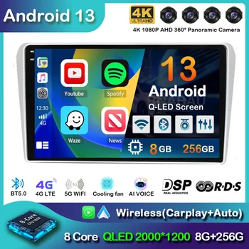 Автомагнитола Android 13 Carplay Auto для Toyota Avensis T250 2 II 2003-2009 Мультимедийный видеоплеер Навигация GPS Стерео головное устройство