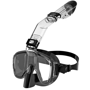 Маска для дайвинга с защитой от запотевания, набор масок для подводного плавания с системой полного высыхания для свободного плавания, профессиональное снаряжение для подводного плавания для взрослых и детей