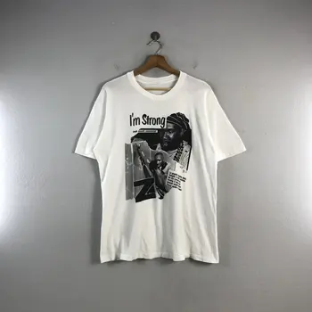 Винтажная футболка 90-х Z Money Im Strong В стиле рэпперов В стиле Хип-Хоп