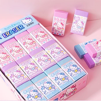 36шт Ластики для карандашей Sanrio Hello Kitty Резиновые Ластики Kawaii Детские Школьные Канцелярские Принадлежности Оптом Студенческий Приз