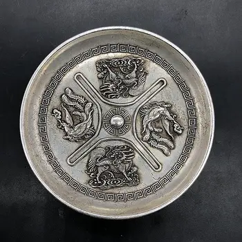 Антикварная коллекция: тарелка с изображением пяти быков, поделки для мытья ручек, сделанные во времена правления династии Цин Цяньлун