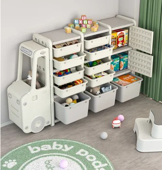 Оптовая Продажа Новейшей современной Многослойной Детской игрушечной машинки с Детским Мультяшным шкафом для хранения