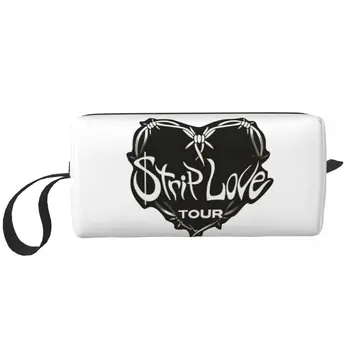 Косметичка Karol G Strip Love Tour Женские косметички Bichota Heart Travel Водонепроницаемая сумка для туалетных принадлежностей Сумка-органайзер для хранения