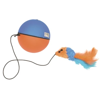 Интерактивная игрушка с мячом для кошек, движущаяся игрушка для кошек, автоматическая скребущая игрушка для кошек с мячом