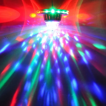 ГОРЯЧАЯ мини-дискотека мощностью 15 Вт, 48LED RGB, украшение для подсветки стен сцены для домашней вечеринки, вспышка лазерного цветного луча, музыкальный свет