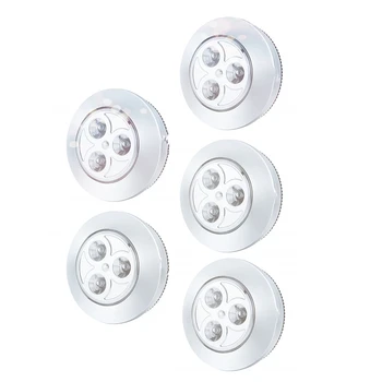 5 Комплектов светодиодных беспроводных ночных ламп с батарейным питанием, безопасные светильники для прихожей, кухни, спальни, ванной комнаты, шкафов