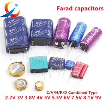 2ШТ Фарадные конденсаторы 2.7В 3 В 3.8В 4.0В 5.5В 0.022F 0.047F 0.1F 0.22F 0.33F 0.47F 1.0F 4.0F Суперконденсаторы типа C/V/H/R Новые