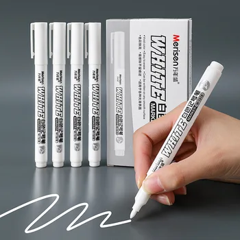 1шт Белый фломастер Спиртовая краска Маслянистые Водонепроницаемые ручки для рисования шин, граффити, Перманентная гелевая ручка для ткани, дерева, кожи, маркер