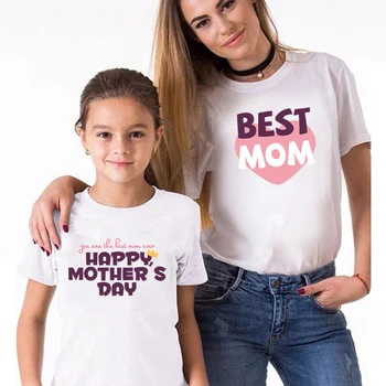 Футболка на День матери, Лучшая подходящая одежда для мамы, дочки и сына, с Днем матери, Детская женская футболка, боди для девочки, подарок 