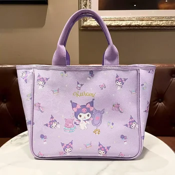 Сумка-тоут для девочек MINISO - Sanrio Kuromi Hello Kitty, подростковая сумка-тоут для косплея из искусственной кожи для подростков