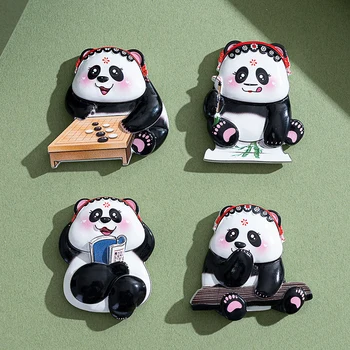 Творческий Панда мультфильм магниты на холодильник сувенир магниты на холодильник Панда смолы ремесла магнитные наклейки украшение дома