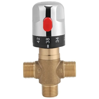 Термостатический смесительный клапан из цельной латуни G1 /2 для душевой системы, труба для контроля температуры воды, Термостат для бассейна