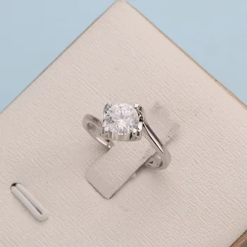Кольцо с бриллиантом Mosang из витой руки коровьей головы из стерлингового серебра S925 карат для женщин легкое роскошное кольцо