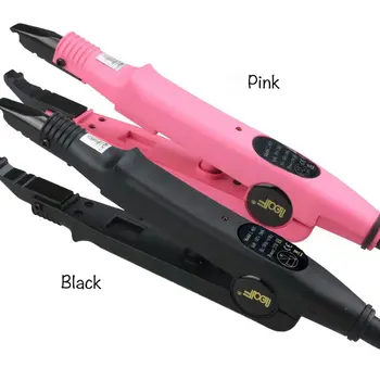 Разъемы для наращивания волос утюг кератиновый пистолет термоядерный соединитель Машина термоядерный соединитель инструменты для наращивания волос утюг розовый