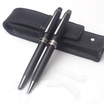 Роскошная шариковая ручка Monte Ultra MB 163 Black Blance Rollerball Fountian, фирменные канцелярские принадлежности с платиновым покрытием