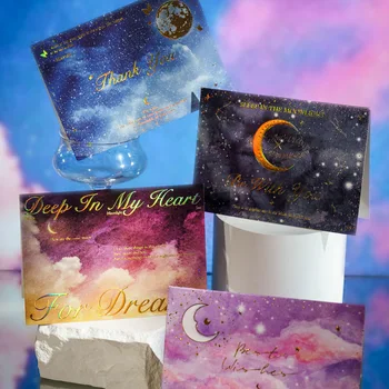 Серия Romantic Moonlight Letter Бумажная открытка + конверт Креативные Поздравительные открытки Подарок Бесплатная доставка