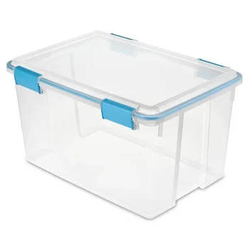 Стерилизатор 54 Qt. Пластиковая прокладка, синий аквариум, набор из 4 контейнеров-органайзеров для хранения