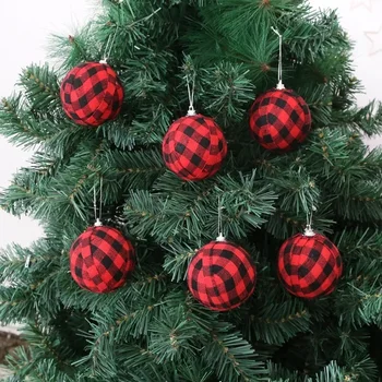 Рождественские украшения, 7-сантиметровый Рождественский шар, Набор Подвесных украшений, Рождественские подвески с украшениями
