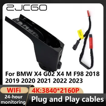 ZJCGO 4K Wifi 24H 3840*2160 Автомобильный ВИДЕОРЕГИСТРАТОР Dash Cam Камера Видеорегистратор для BMW X4 G02 X4 M F98 2018 2019 2020 2021 2022 2023
