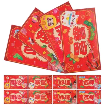 12 шт. Подарочный Красный пакет Японского весеннего фестиваля Lucky Money Pockets Мультяшный конверт