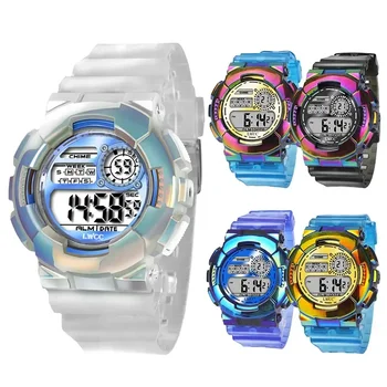 Светодиодные цифровые часы для женщин, водонепроницаемые повседневные спортивные часы, женские прозрачные часы, женские наручные часы Reloj Mujer