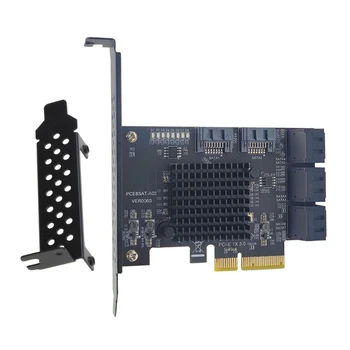 Карта PCIE 4X, 8 портов, 6 Гбит /с, PCIExpress к плате расширения контроллера, кабель с низким кронштейном.
