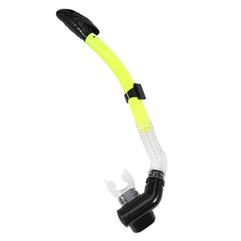 2X Силиконовая трубка для плавания с полной сухостью во рту Трубка для подводного спорта Снаряжение для дайвинга Желтый
