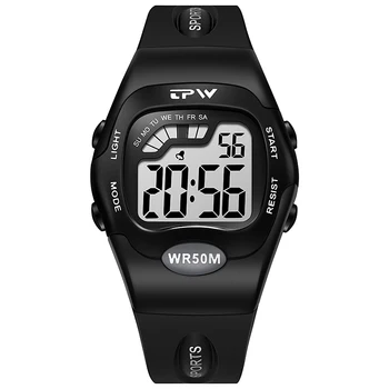 TPW 37-миллиметровые цифровые часы среднего размера для женщин-подростков с водонепроницаемостью 50 метров