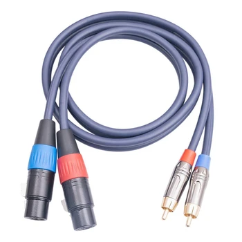 1 ШТ Двойной кабель XLR-RCA, 2 XLR-женский и 2 RCA-мужской аудиокабель Hi-Fi 3,3 фута