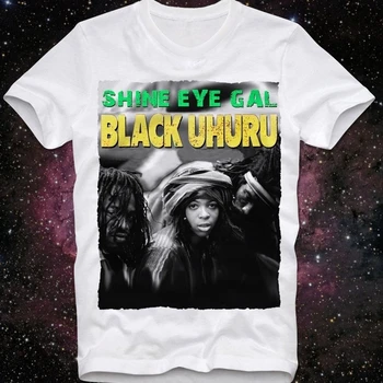 Футболка Черная Uhuru Sponji Reggae Black Eyed Peas Rasta Rastafari Shiny Eye Gal Ретро Винтаж Bob Marley
