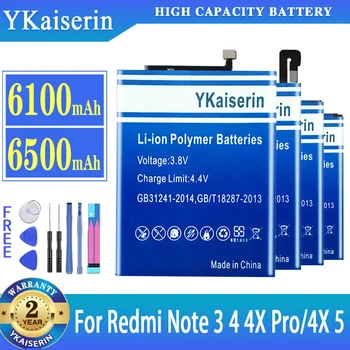 YKaiserin Аккумулятор Для Xiaomi Redmi Note 5 4 4X Pro 3 Note5 Note4 Note4X Note4X Pro Для Xiaomi Mi note2 note 2 Batterij