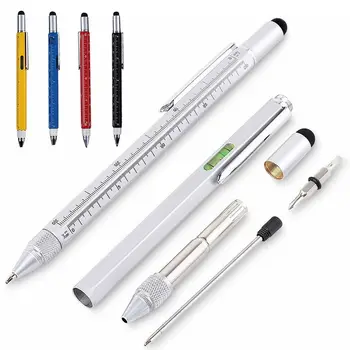 2 шт. Уникальных гаджетов с сенсорной линейкой, шариковая ручка на уровне духа, многофункциональная ручка, ручка для деревообработки, емкостная ручка