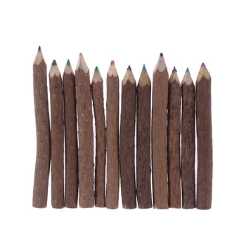 12шт цветных карандашей на масляной основе для рисования веток деревьев 9-10 см, набор карандашей для рисования эскизов художника (смешанные цвета)