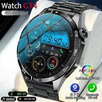 2024 Новые Смарт-Часы GT4 Pro Мужские NFC GPS Трекер AMOLED 466*466 HD Экран Частота Сердечных Сокращений Bluetooth Вызов SmartWatch Для Android IOS