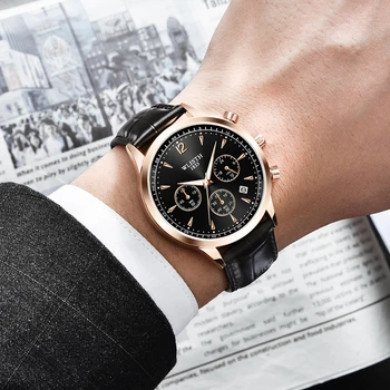 Многофункциональные мужские наручные часы с календарем Wallace Mani