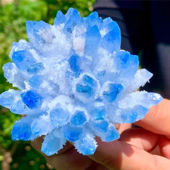 Редкий Красивый Натуральный Синий кристалл, образец минерала, Свадебное украшение, Образец исцеления Рейки, Украшение для дома