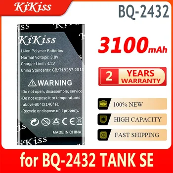 Аккумулятор KiKiss BQ2432 3100mAh для BQ BQ-2432 BQ2432 для TANK SE аккумулятор большой емкости