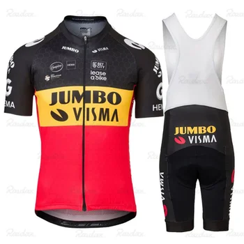 Комплект велосипедной майки Jumbo Visma Летняя велосипедная одежда Одежда для горных велосипедов Велосипедная одежда MTB Велосипедная одежда Велосипедный костюм