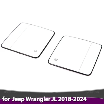 Левое и Правое Боковое Зеркало Заднего Вида С Подогревом, Широкоугольное Зеркало Заднего Вида для Jeep Wrangler JL 2018 2019 2020 2021 2022 2023
