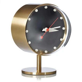 Настольные часы в стиле ретро Для украшения Креативный современный дизайн Латунные Кварцевые Бесшумные настольные часы Home Decor