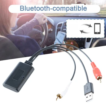 Универсальный автомобильный адаптер RCA USB, беспроводной приемник, мультимедийное аудиоустройство AUX BT, автомобильный аудиоприемник, совместимый с Bluetooth.